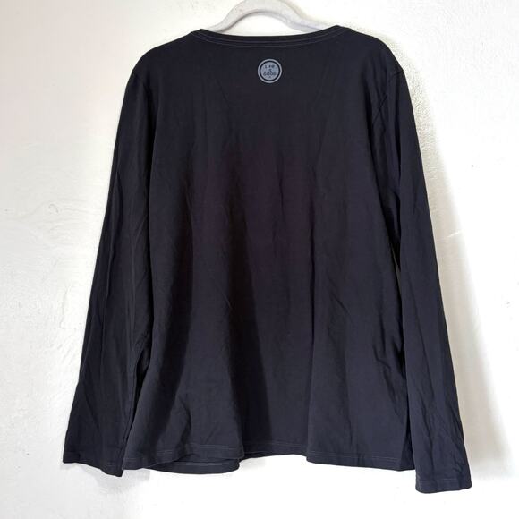 LIFE IS GOOD NWT Crusher Pumpkin Leaves Long Sleeve Tee in Dark Gray Size XL - Picture 3 of 9